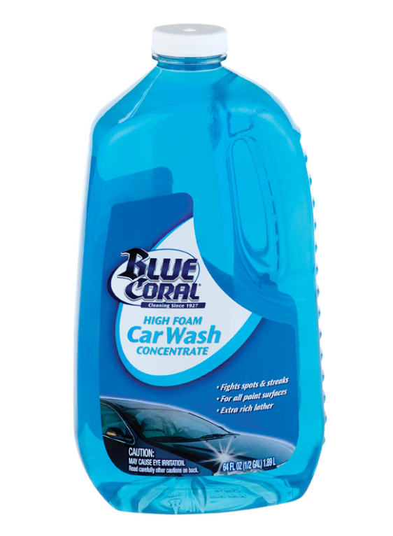 BLUE CORAL Hi Foam Car Wash Concentrate 64FL OZ 1.89L