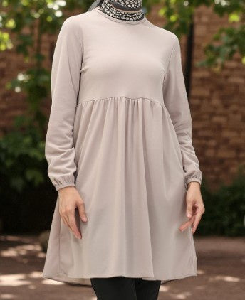 Top Tunic Plain Lilac / Navy /Beige