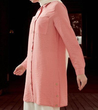 Top Tunic Adjustable Waist Pink