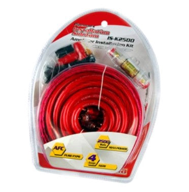 PIPEMAN'S Amplifier Wire Kit Car IS-K2500 4G Power Kit Gold