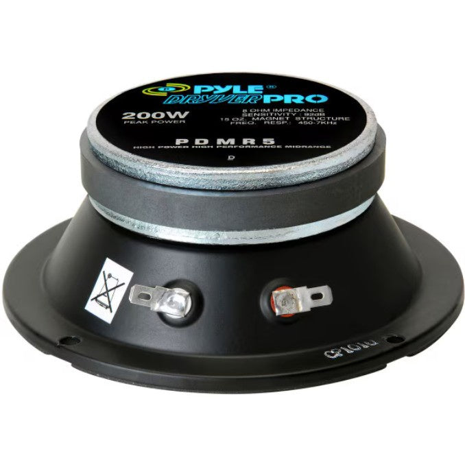 PYLE Speaker 5" PDMR5 200W Midrange Seal Back