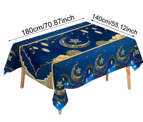 Eid / Ramadan Tablecloth Blue S0026-511