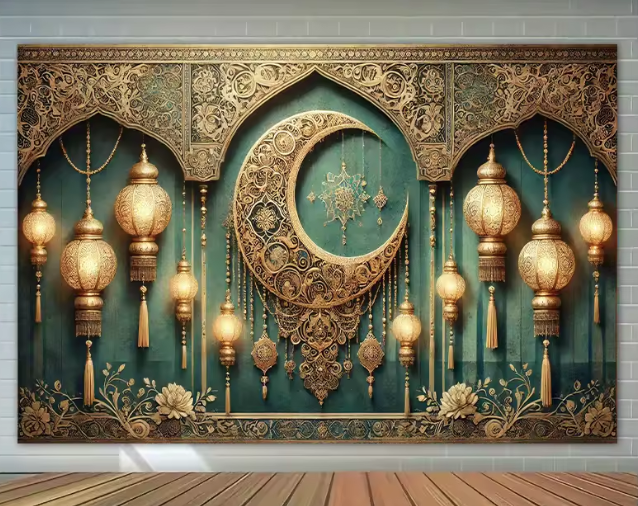Eid / Ramadan Decor Backdrop Green