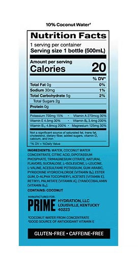 PRIME Hydration Drink Berry Freeze 16.9OZ 500ML