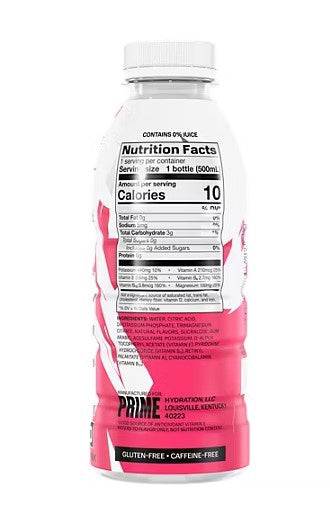 PRIME Hydration Drink Cherry Ice Zero 16.9OZ 500ML