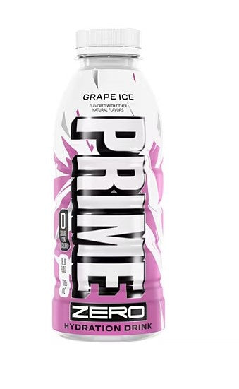 PRIME Hydration Drink Grape Ice Zero 16.9OZ 500ML