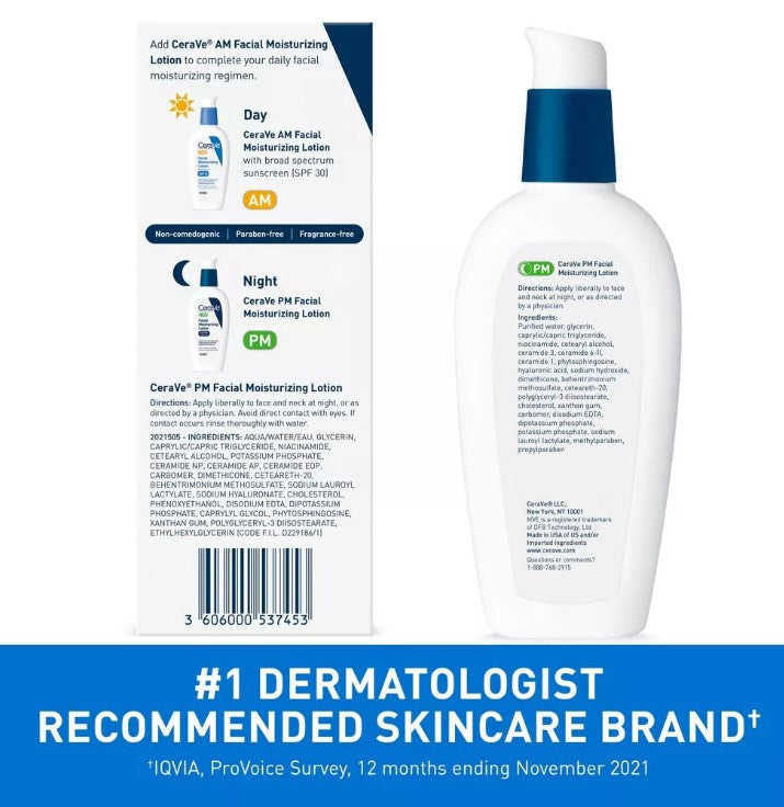 CERAVE Pm Facial Moisturizing Lotion 3OZ 89ML