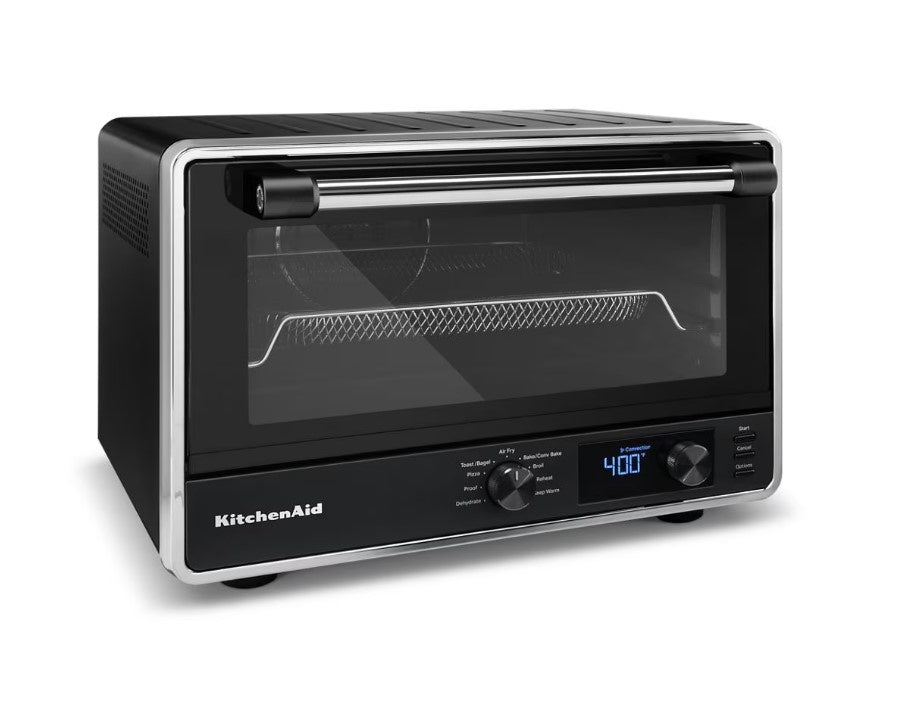 KITCHENAID Air Fryer & Pizza Stone KCO128CU Digital Countertop Oven Matte Black 1Y