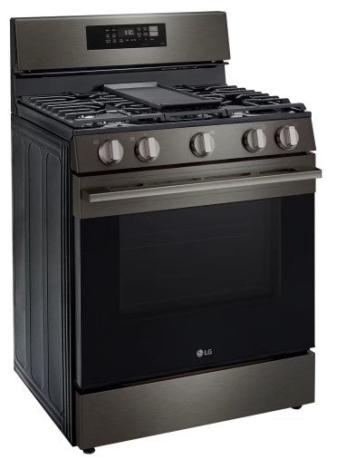 LG Stove 5 Burner 30" LRGN6323Z with Air Fryer Smart WIFI True Convection Easy Clean with PLATE-GRIDDLE