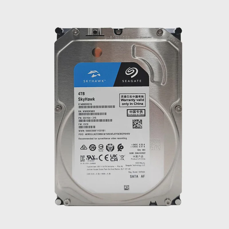 SEAGATE Computer Hard Drive Sata 4TB Skyhawk Surveillance ST4000VX
