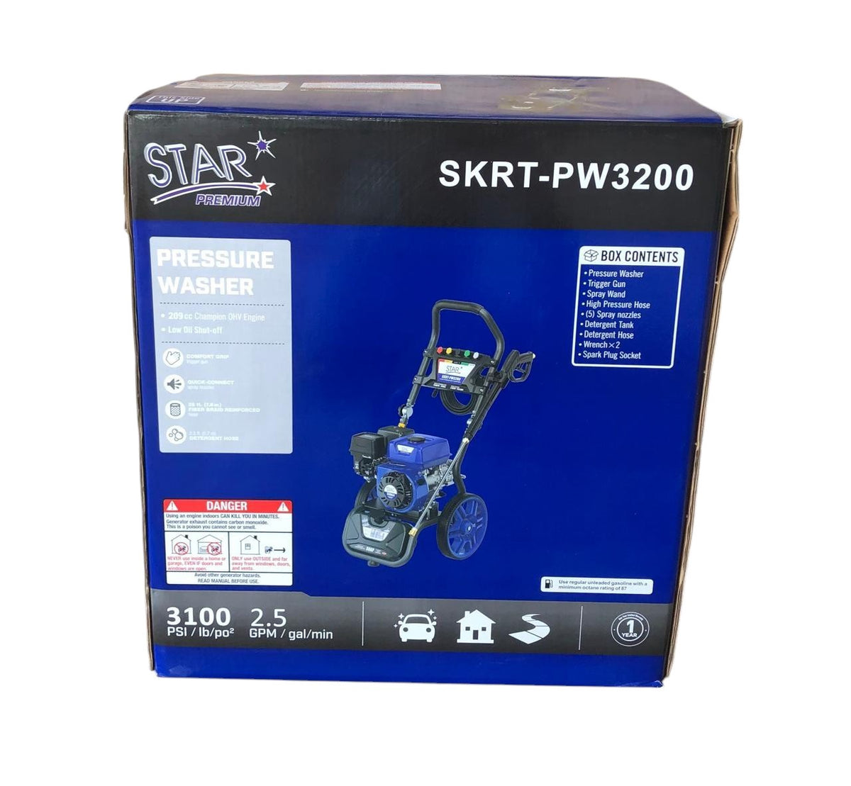 STAR Pressure Washer 3100PSI SKRT-PW3200 Premium Blue