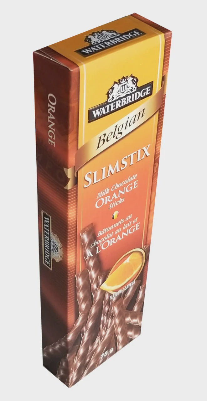 WATERBRIDGE Belgian Slimstix Milk Chocolate Orange 75G