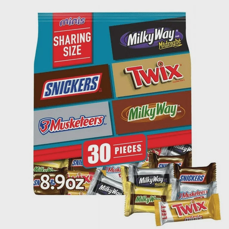 Mini Chocolate Bar 30PCS Mix Mars Sharing Size