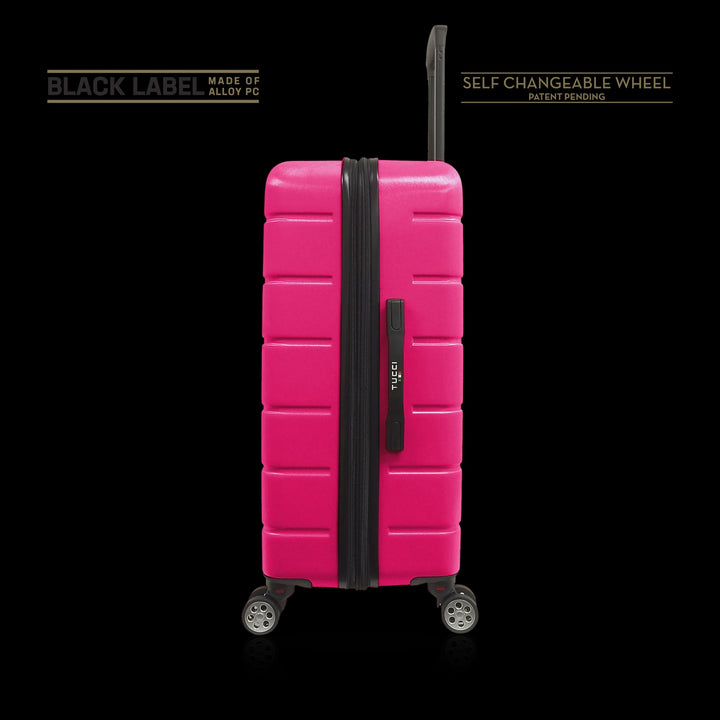 TUCCI ITALY Luggage Suitcase Large 30" Il Cammino T0126-30IN-FSH ABS Hard Cover 4 Wheel Fushia