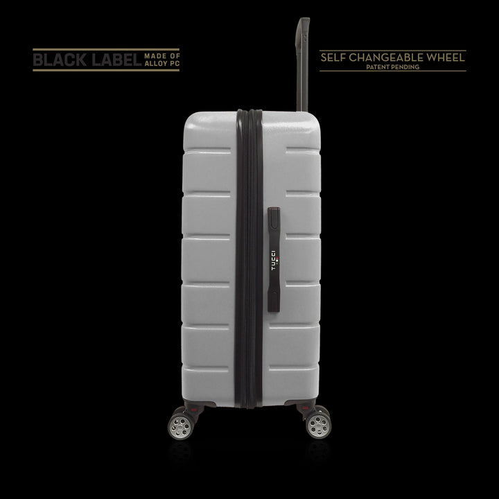 TUCCI ITALY Luggage Suitcase Carry on 18" Il Cammino T0126-18IN-SLV ABS Hard Cover 4 Wheel Silver