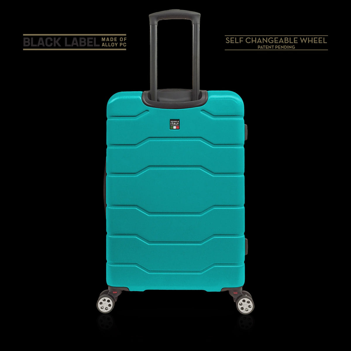 TUCCI ITALY Luggage Suitcase Medium 26" Il Cammino T0126-26IN-TEL ABS Hard Cover 4 Wheel Teal