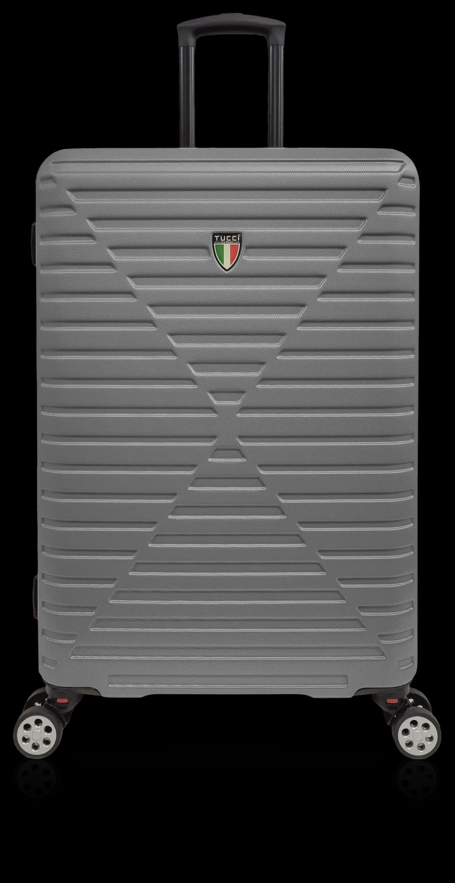 TUCCI ITALY Luggage Suitcase Medium 26" Carina T0129-26IN-CHL ABS Hard Cover 4 Wheel Charcoal