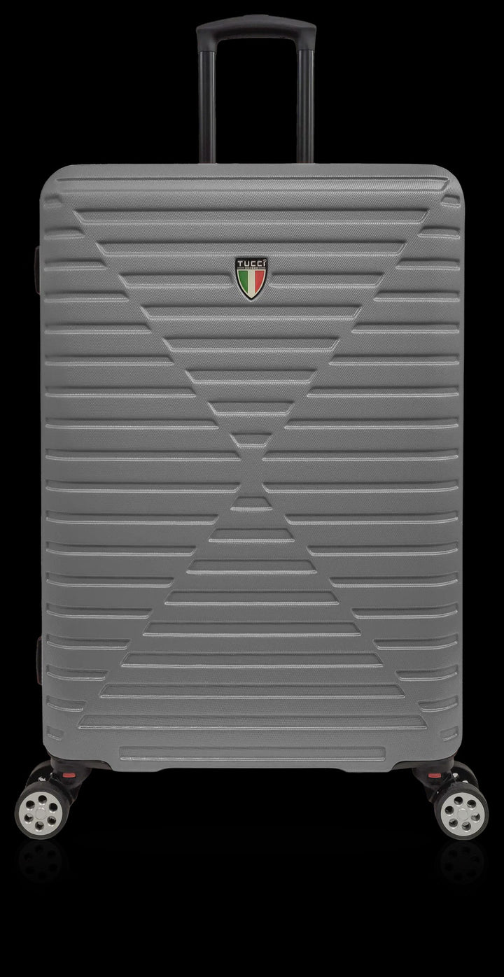 TUCCI ITALY Luggage Suitcase Medium 26" Carina T0129-26IN-CHL ABS Hard Cover 4 Wheel Charcoal