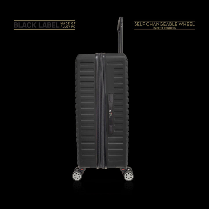 TUCCI ITALY Luggage Suitcase Large 30" Carina T0129-30IN-BLK ABS Hard Cover 4 Wheel Black