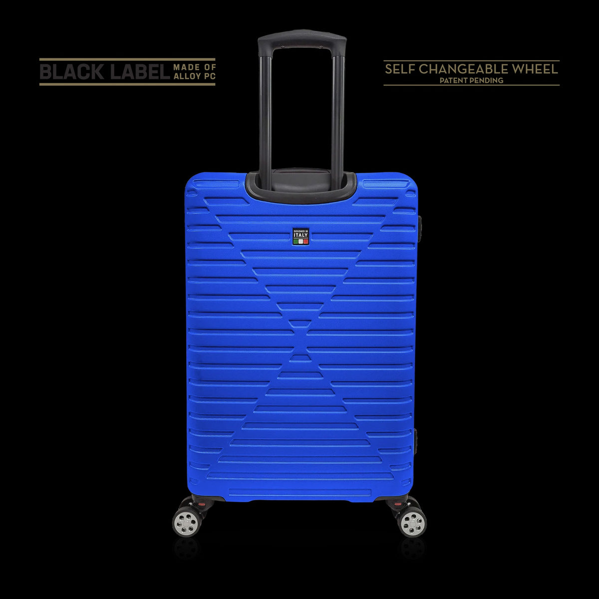 TUCCI ITALY Luggage Suitcase Carry on 18" Carina T0129-18IN-BLU ABS Hard Cover 4 Wheel Blue