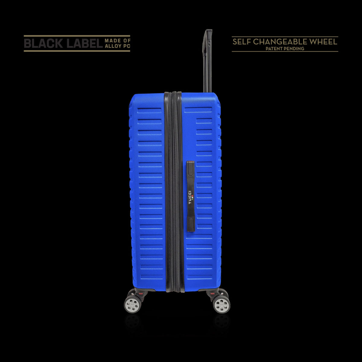 TUCCI ITALY Luggage Suitcase Medium 26" Carina T0129-26IN-BLU ABS Hard Cover 4 Wheel Blue