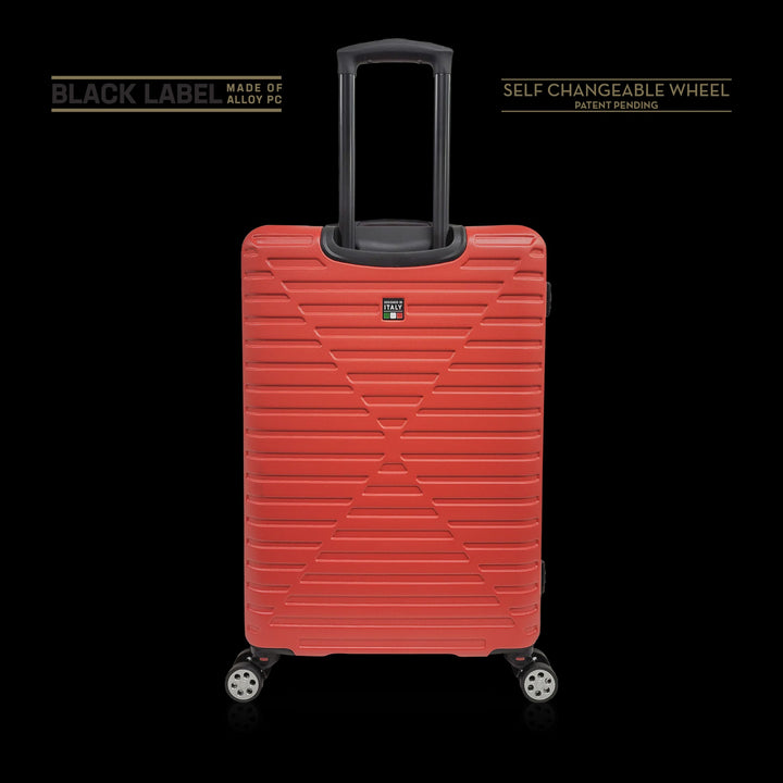 TUCCI ITALY Luggage Suitcase Medium 26" Carina T0129-26IN-RED ABS Hard Cover 4 Wheel Red