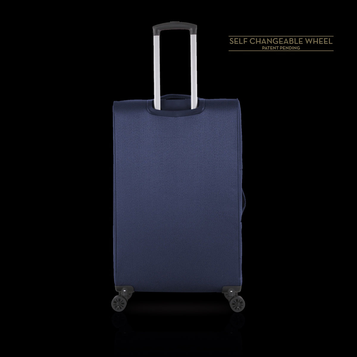 TUCCI ITALY Luggage Suitcase Large 28" Diviso T0357-28IN-NBLU Fabric 4 Wheel Navy Blue