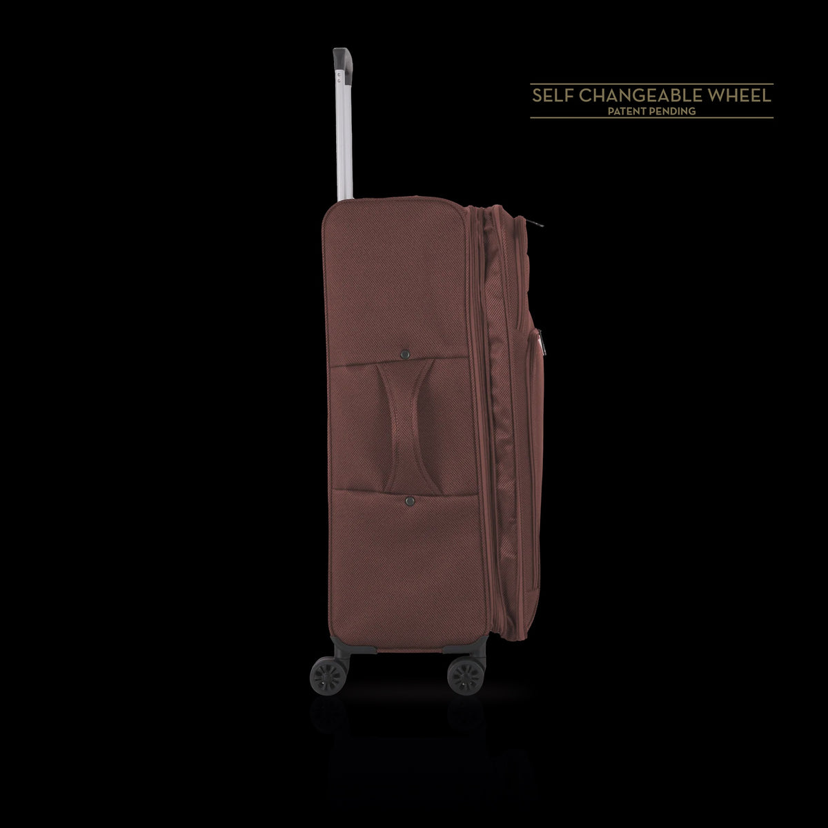 TUCCI ITALY Luggage Suitcase Large 28" Diviso T0357-28IN-BRN Fabric 4 Wheel Spinner Brown