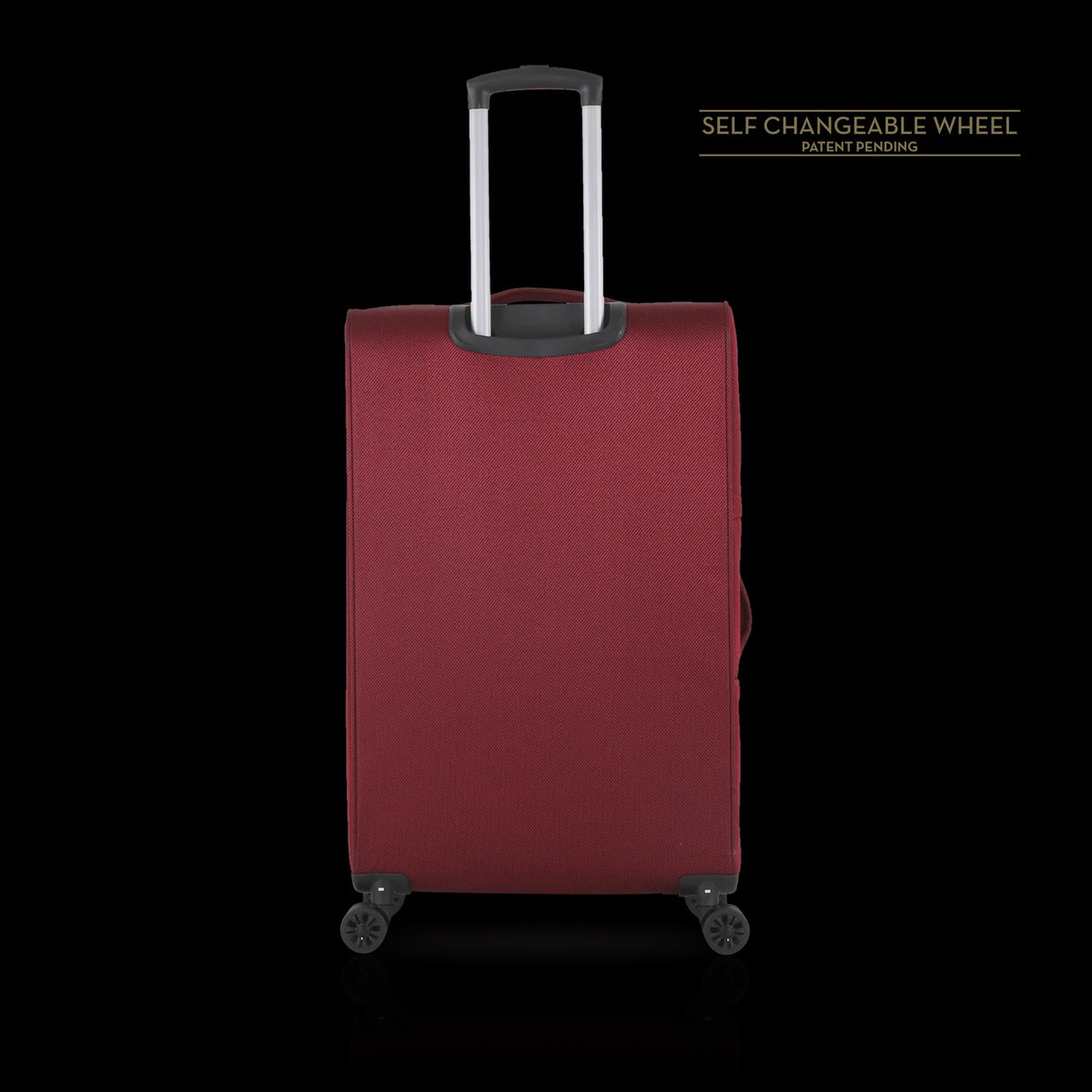 TUCCI ITALY Luggage Suitcase Medium 24" Diviso T0357-24IN-RED Fabric 4 Wheel Spinner Red