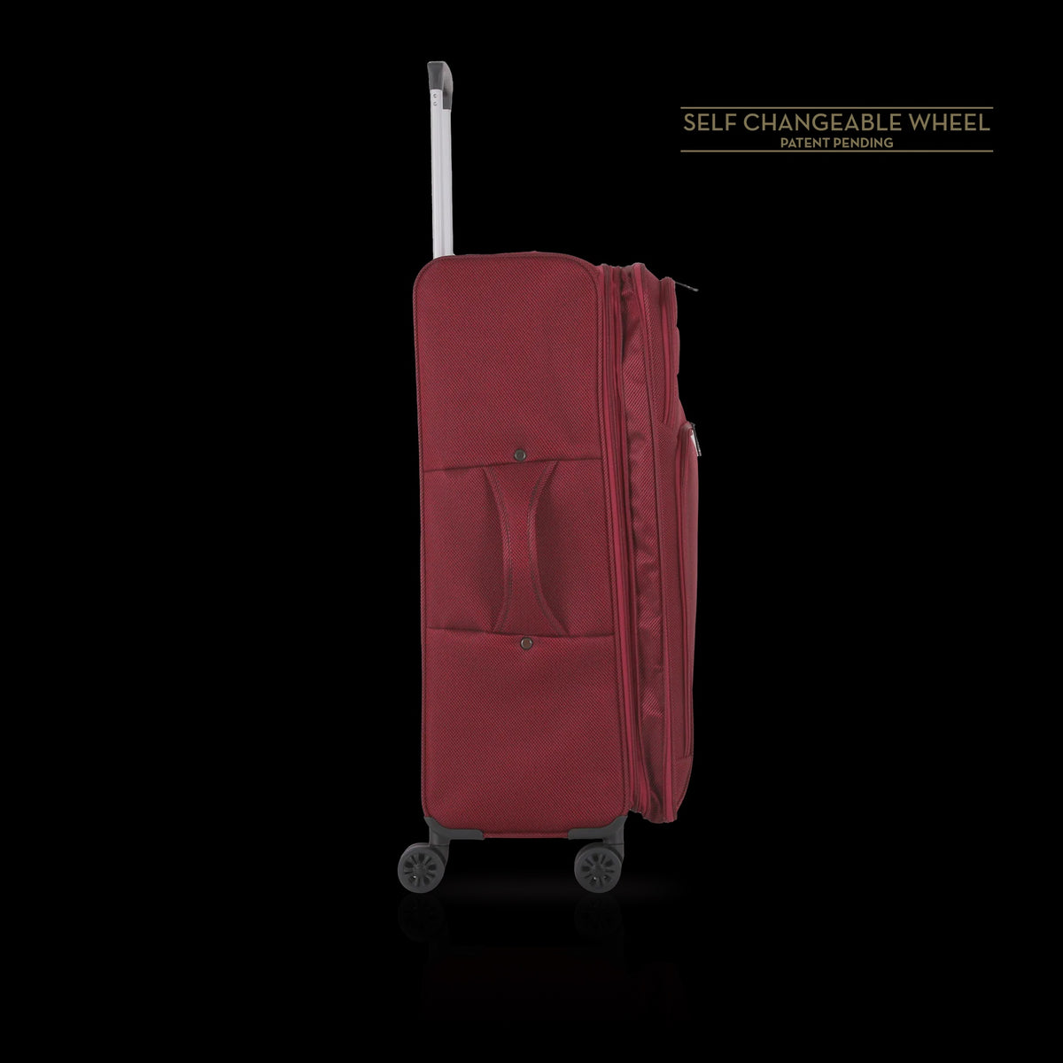 TUCCI ITALY Luggage Suitcase Large 28" Diviso T0357-28IN-RED Fabric 4 Wheel Spinner Red