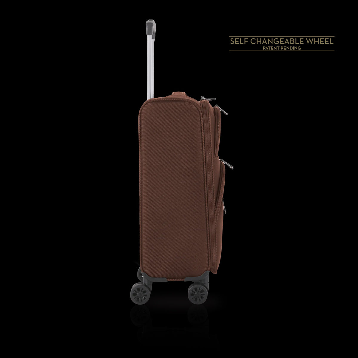 TUCCI ITALY Luggage Suitcase Large 30" Volo T0360-30IN-BRN Fabric 4 Wheel Spinner Brown