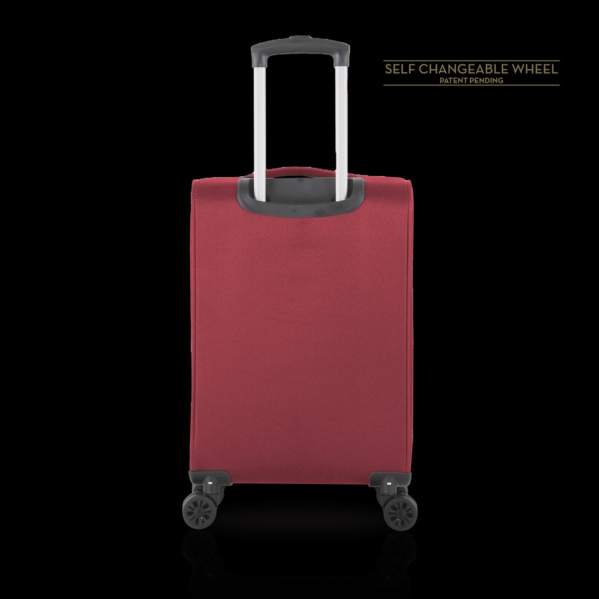 TUCCI ITALY Luggage Suitcase Medium 26" Volo T0360-26IN-RED Fabric 4 Wheel Spinner Red