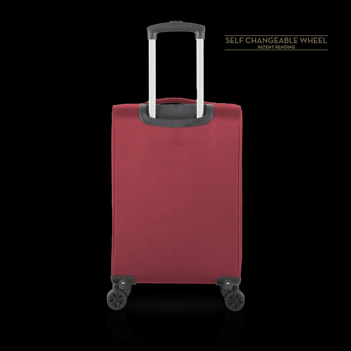 TUCCI ITALY Luggage Suitcase Medium 26" Volo T0360-26IN-RED Fabric 4 Wheel Spinner Red