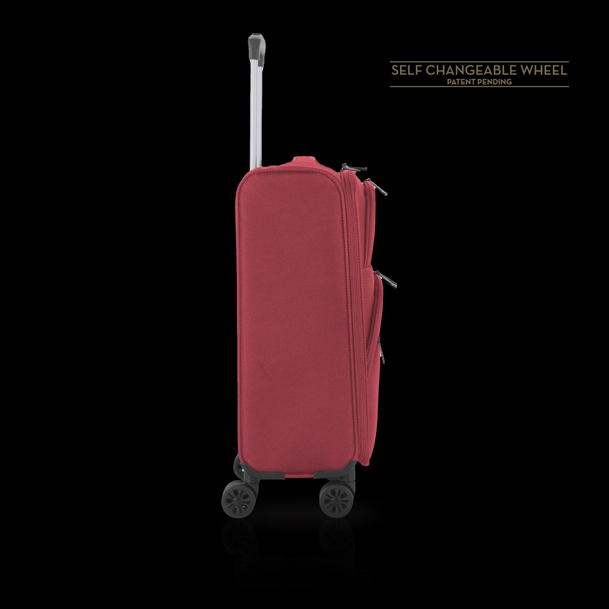 TUCCI ITALY Luggage Suitcase Carry on 20" Volo T0360-20IN-RED Fabric 4 Wheel Spinner Red