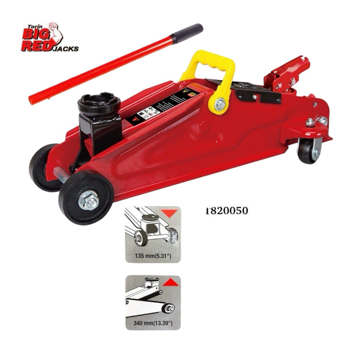 TORIN BIG RED JACKS Jack Hydraulic 2 Ton T820050 Trolley (Floor)