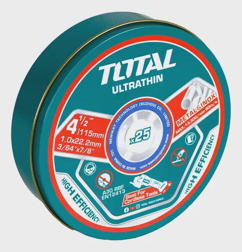 TOTAL Disc 4 1/2" X 3/64" X 7/8" 25PCS Thin TAC11011525 Ultrathin