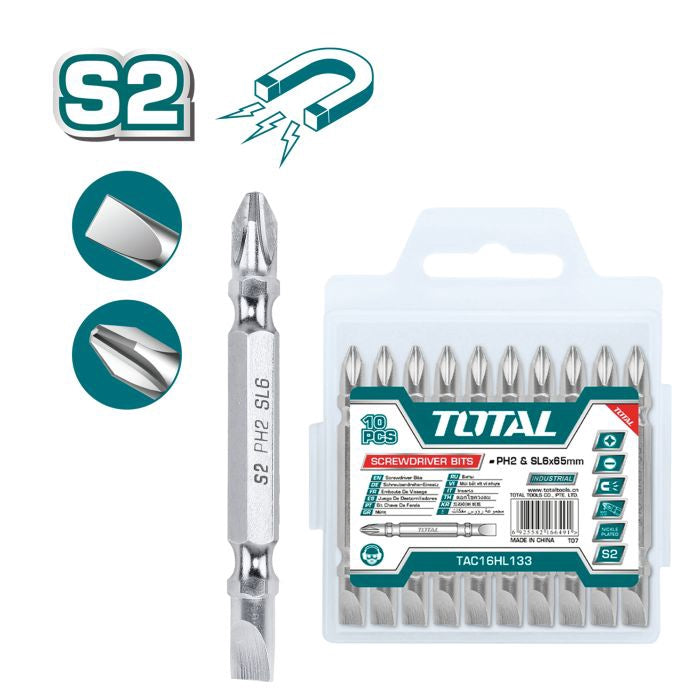 TOTAL Screwdriver Bit Set 10PCS TAC16HL133