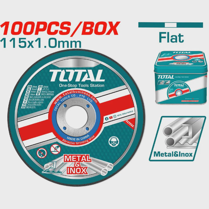 TOTAL Disc 4 1/2" TAC210115100 100PCS Metal and Stainless Steel Cutting