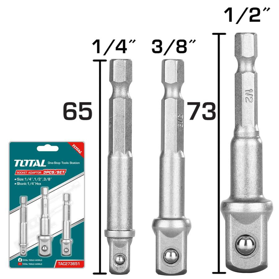TOTAL Socket Adaptor TAC273651 3PCS