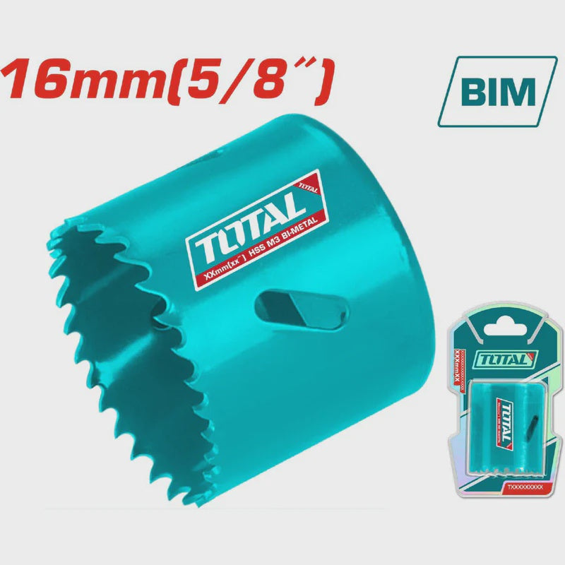 TOTAL Saw Hole Cutter 16MM 5/8" TAC410161 Hss BI-METAL