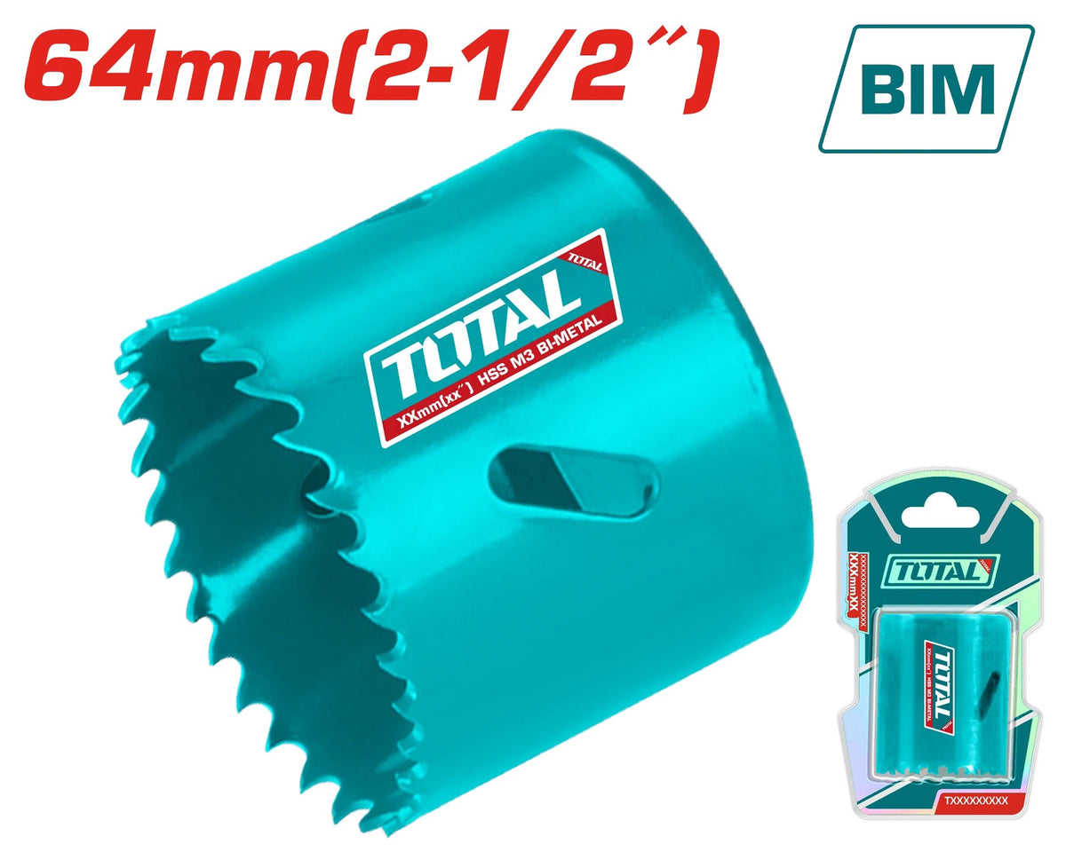 TOTAL Saw Hole Cutter 64MM 2 1/2" TAC410641 HSS-BI-METAL