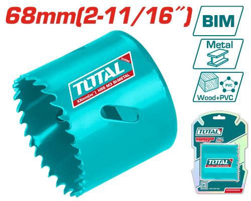 TOTAL Saw Hole Cutter 68MM 2-11/16" TAC410681 BI-METAL