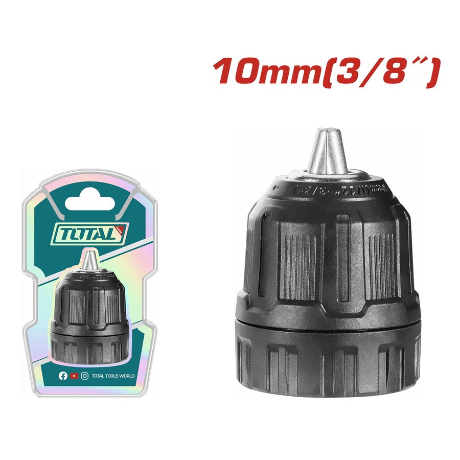 TOTAL Drill Chuck Keyless TAC451016 3/8" 10MM