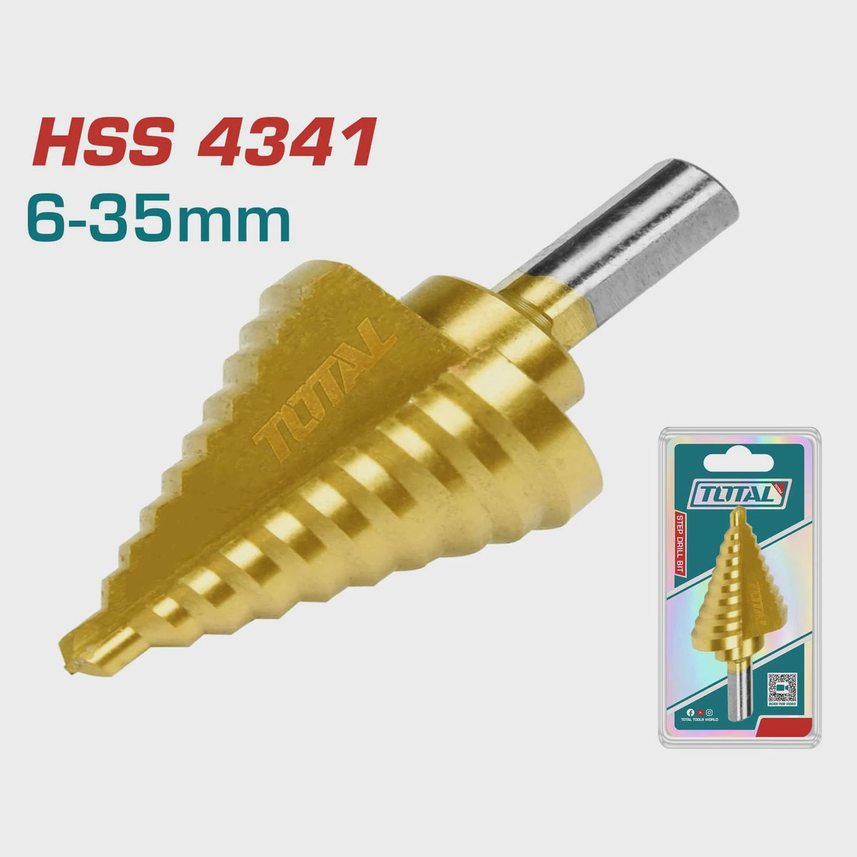 TOTAL Drill Step Cone Bit TAC7563501 6-35MM HSS4341