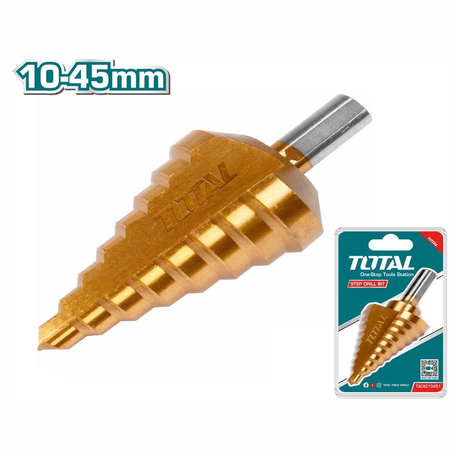 TOTAL Drill Step Cone Bit TAC8210451 10-45MM