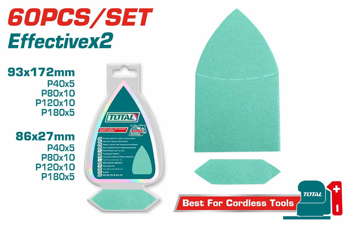 TOTAL Sanding Sheet 60PCS Set TAC938660