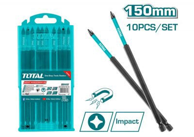 TOTAL Screwdriver Bit Set 10PCS TACIM16PH163 Impact
