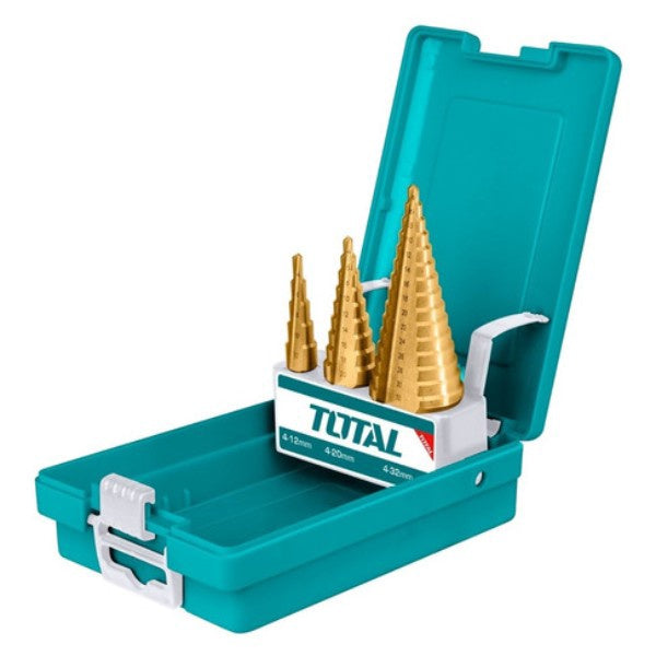 TOTAL Drill Step Cone Bit Set 3PCS TACSD2031