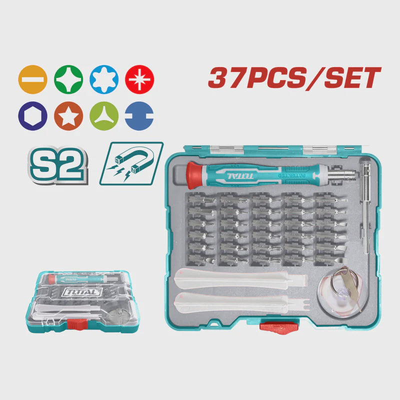TOTAL Screwdriver Set 37PCS TACSD30376 Precision