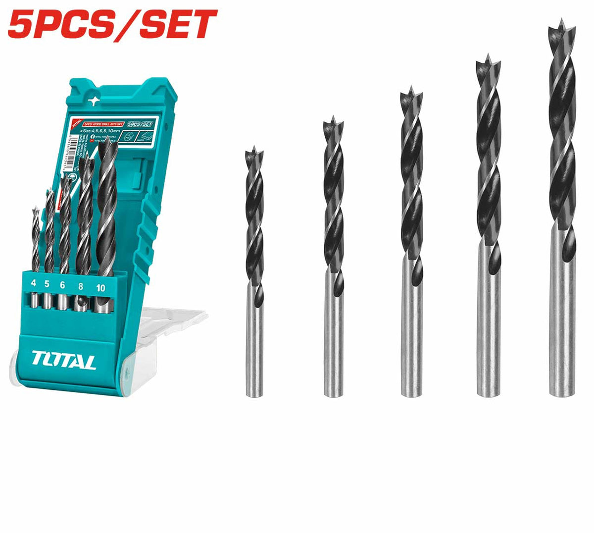 TOTAL Drill Bit Set 5PCS TACSD7056 Wood